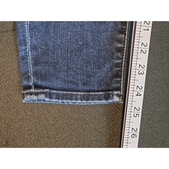7 For All Mankind The Skinny Crop and Roll Blue Jeans Size 26 EUC - Picture 5 of 14